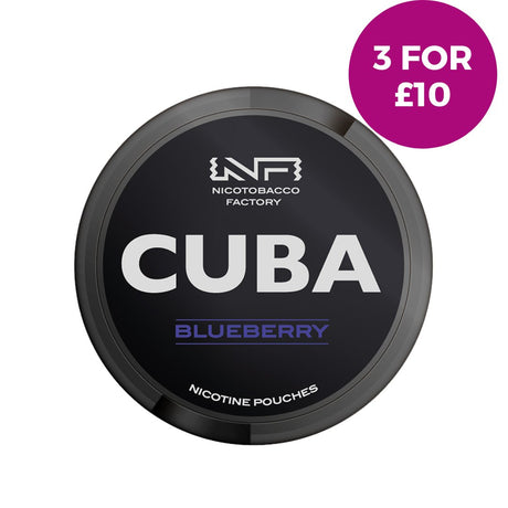 Blueberry Nicotine Pouches by Cuba Black - Vaping Retail