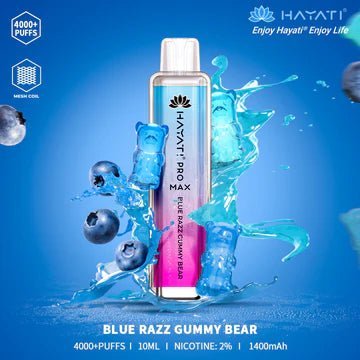 HAYATI Pro Max (4000 Puff) Blue Razz Gummy Bear - Vaping Retail